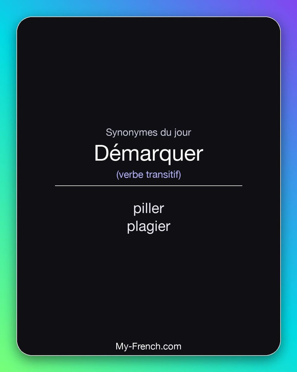 Synonymes de « démarquer »