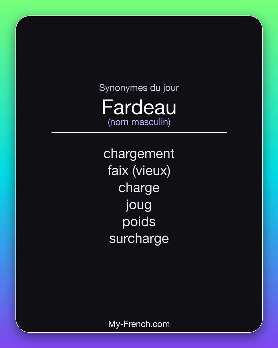 Synonymes de « fardeau »