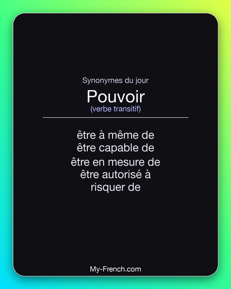 Synonymes de « pouvoir »