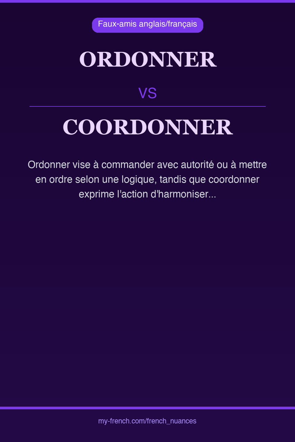 ordonner vs coordonner : quelle nuance ?