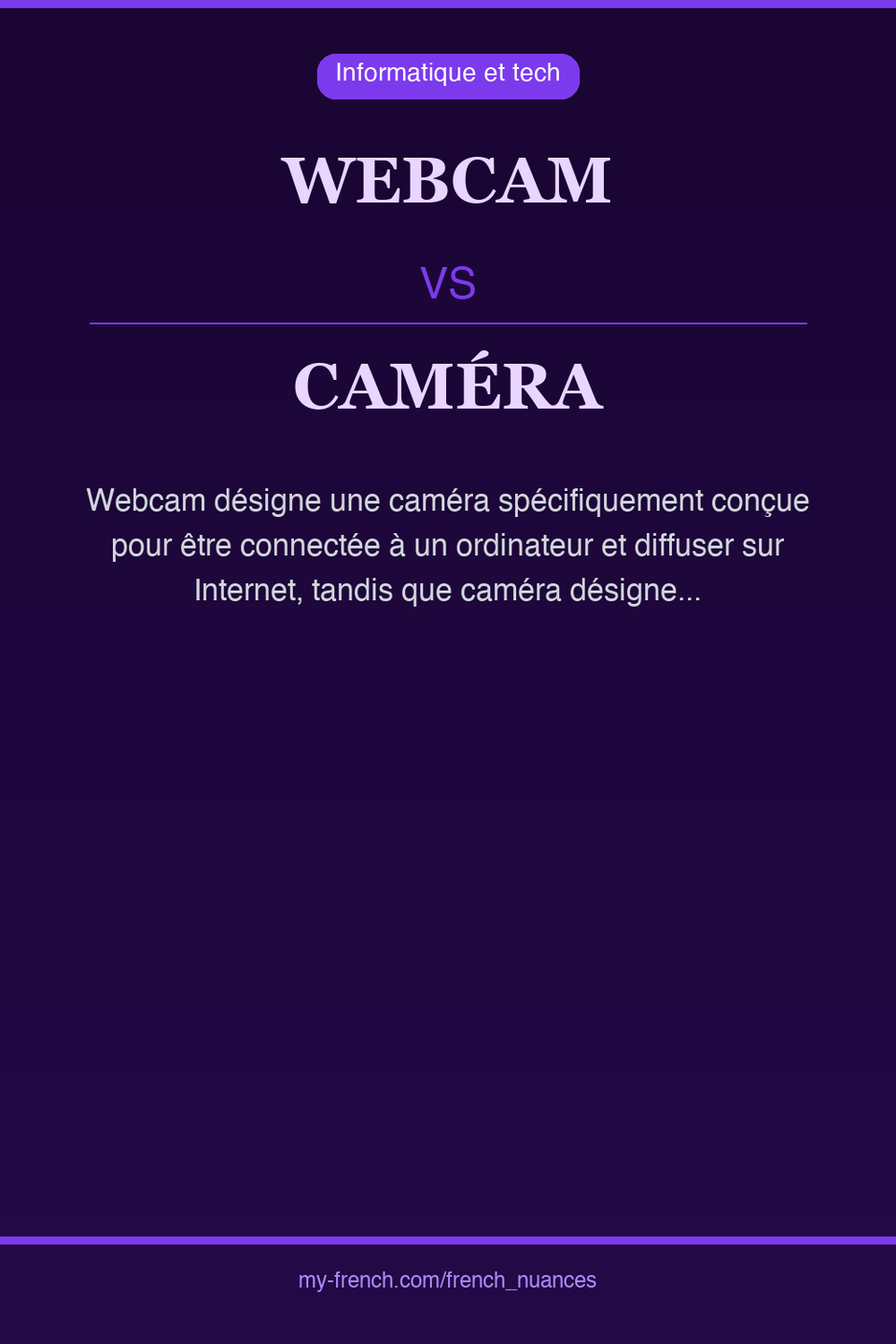 webcam vs caméra : quelle nuance ?