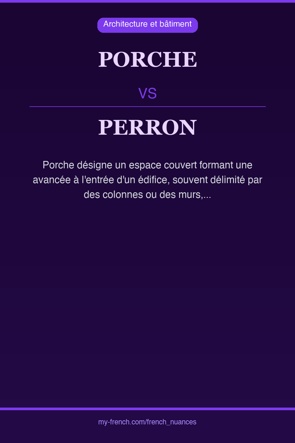 porche vs perron : quelle nuance ?