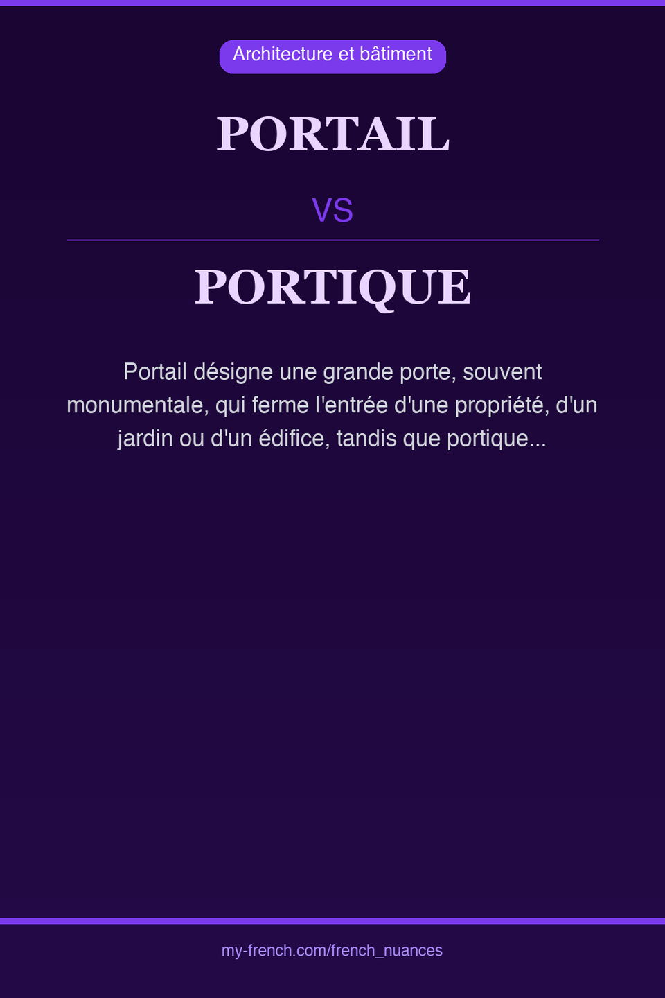 portail vs portique : quelle nuance ?