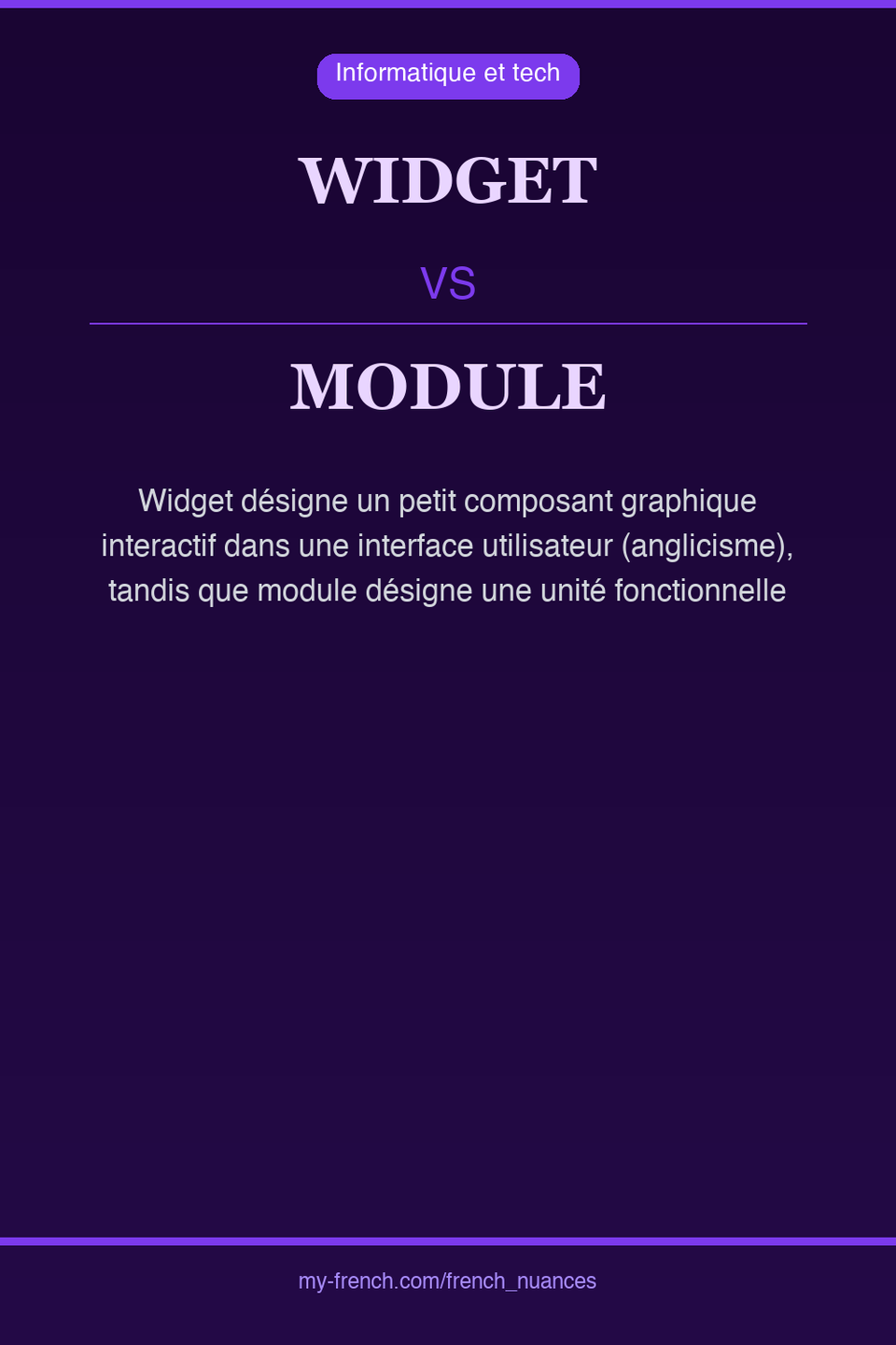 widget vs module : quelle nuance ?
