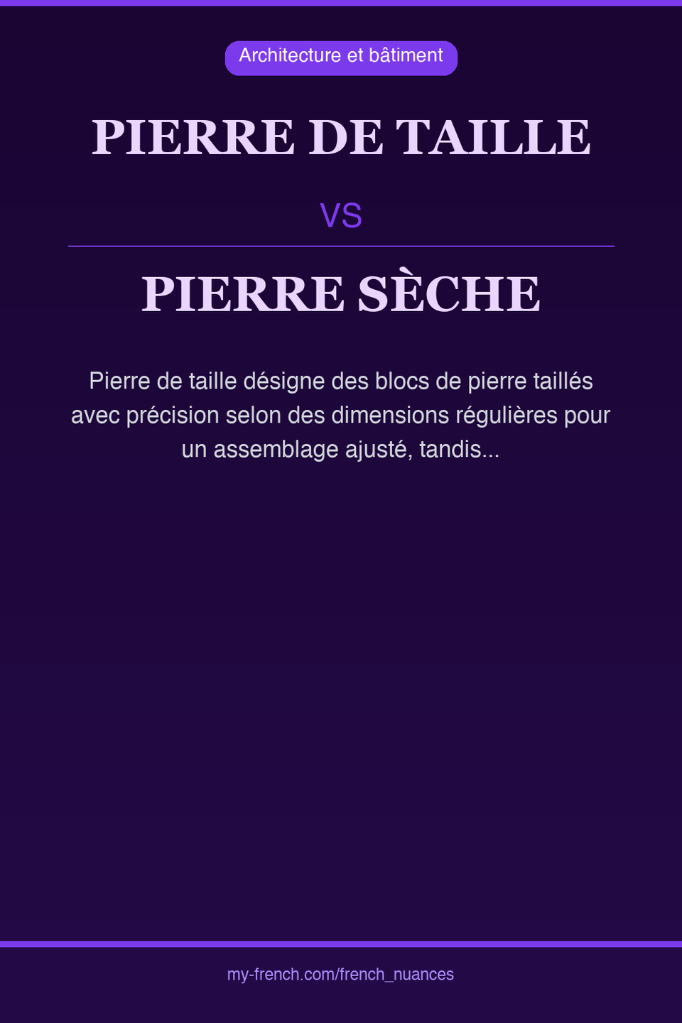 pierre de taille vs pierre sèche : quelle nuance ?