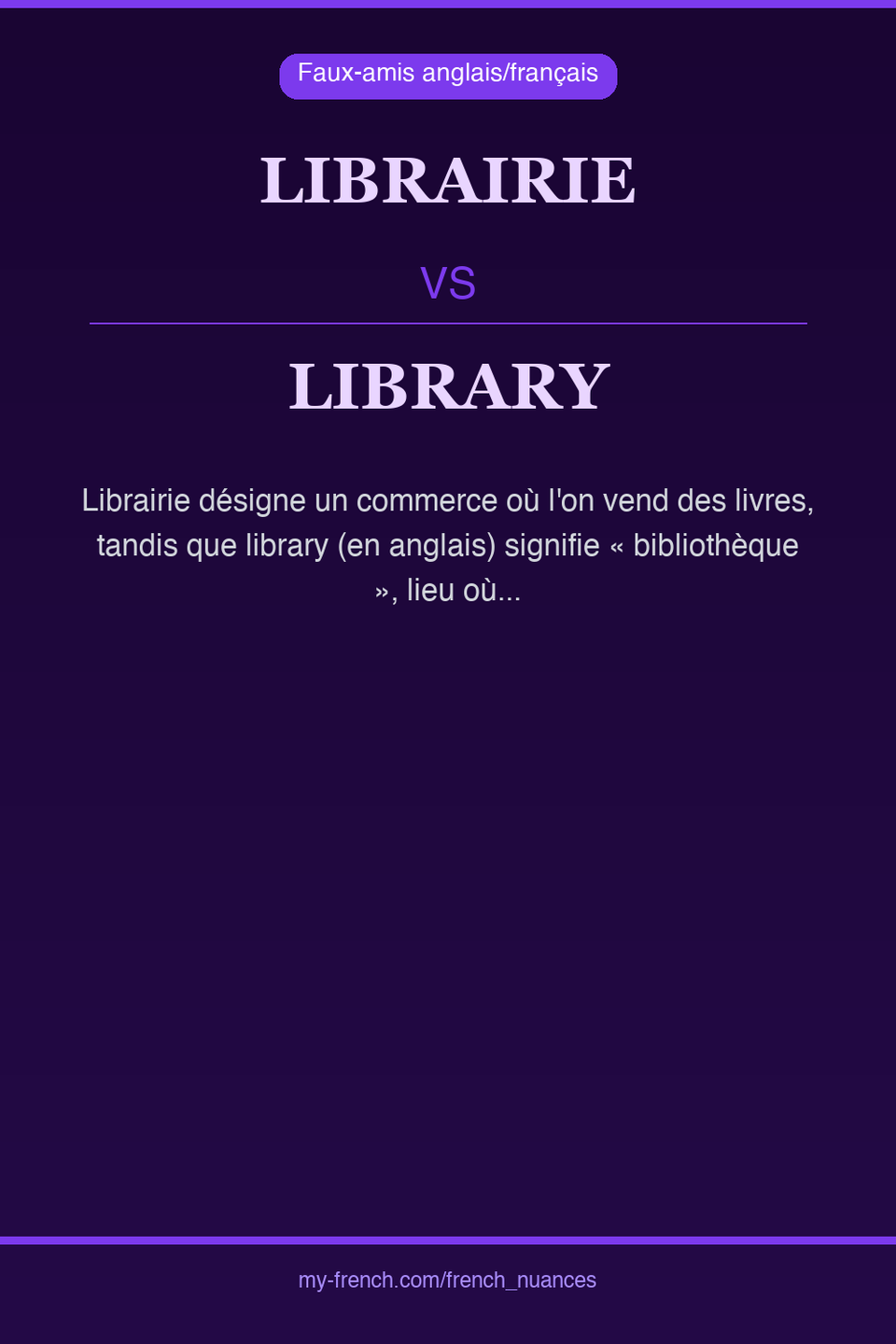 librairie vs library : quelle nuance ?