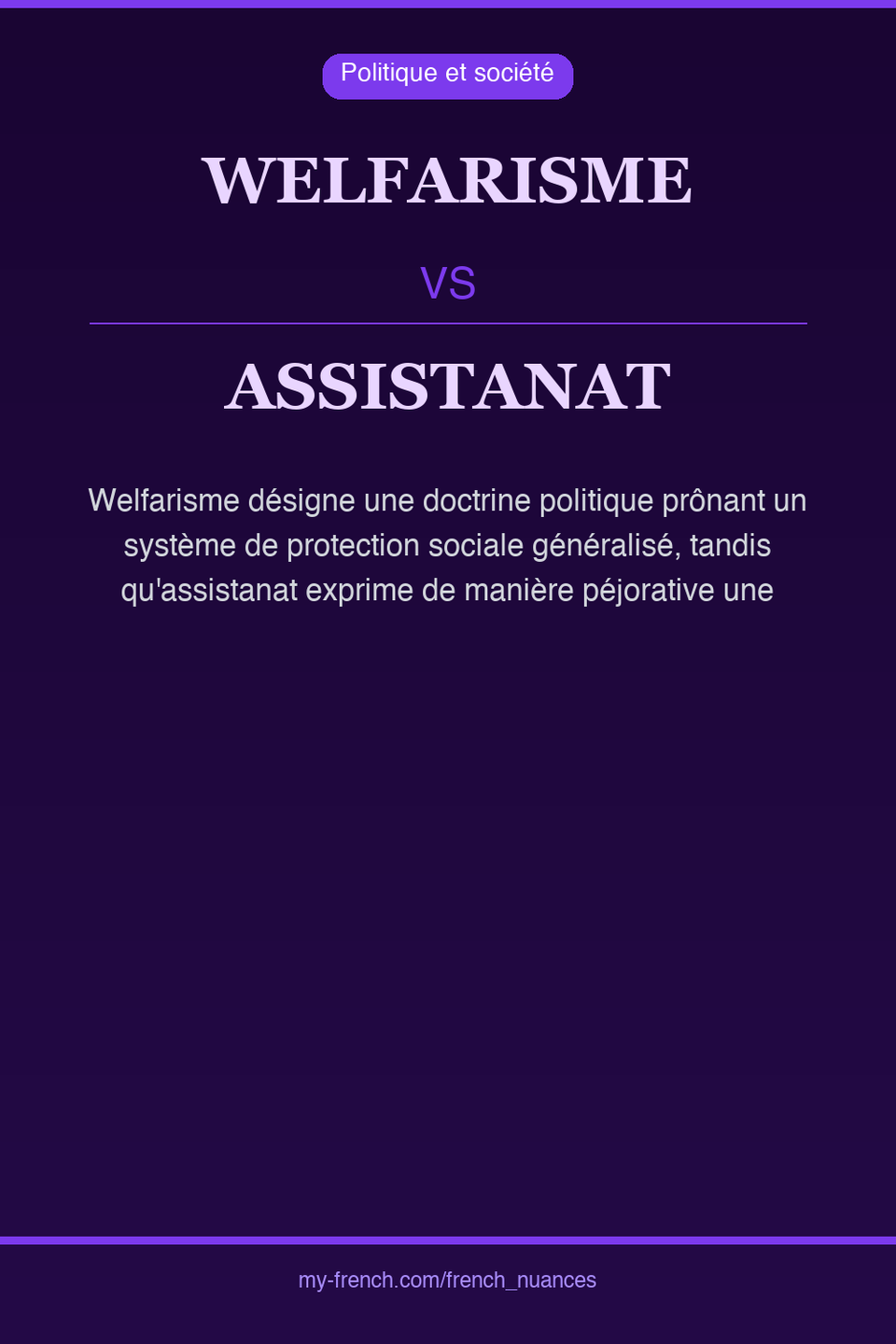 welfarisme vs assistanat : quelle nuance ?
