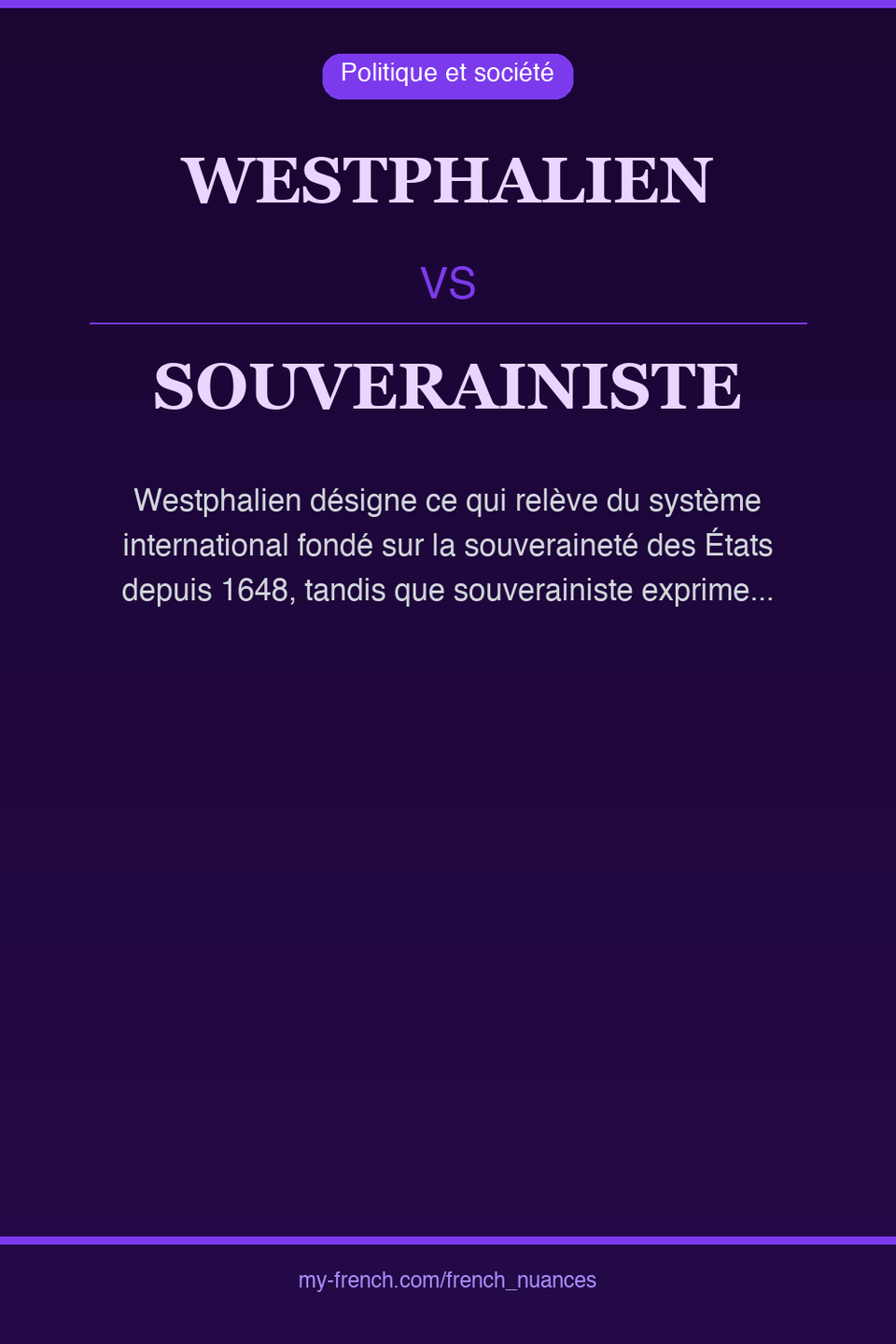 westphalien vs souverainiste : quelle nuance ?