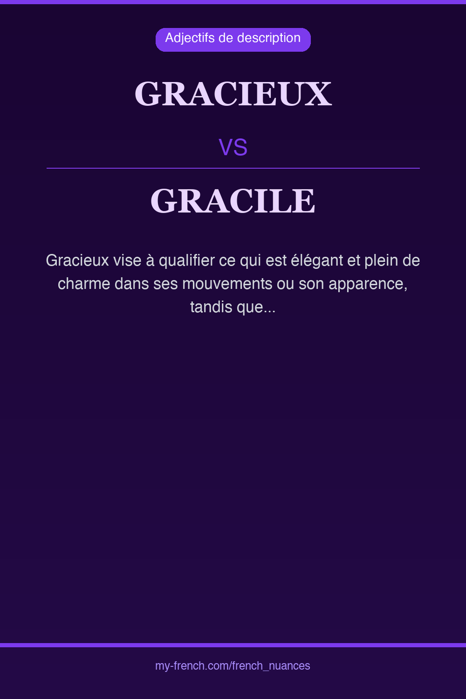 gracieux vs gracile : quelle nuance ?