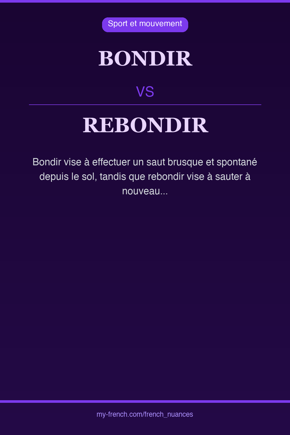 bondir vs rebondir : quelle nuance ?