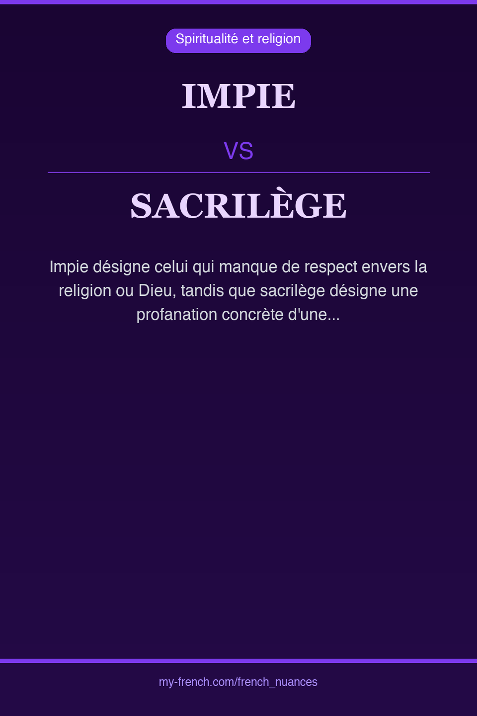 impie vs sacrilège : quelle nuance ?
