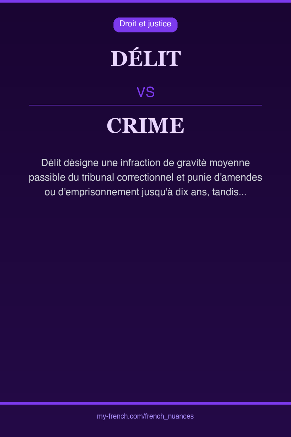 délit vs crime : quelle nuance ?
