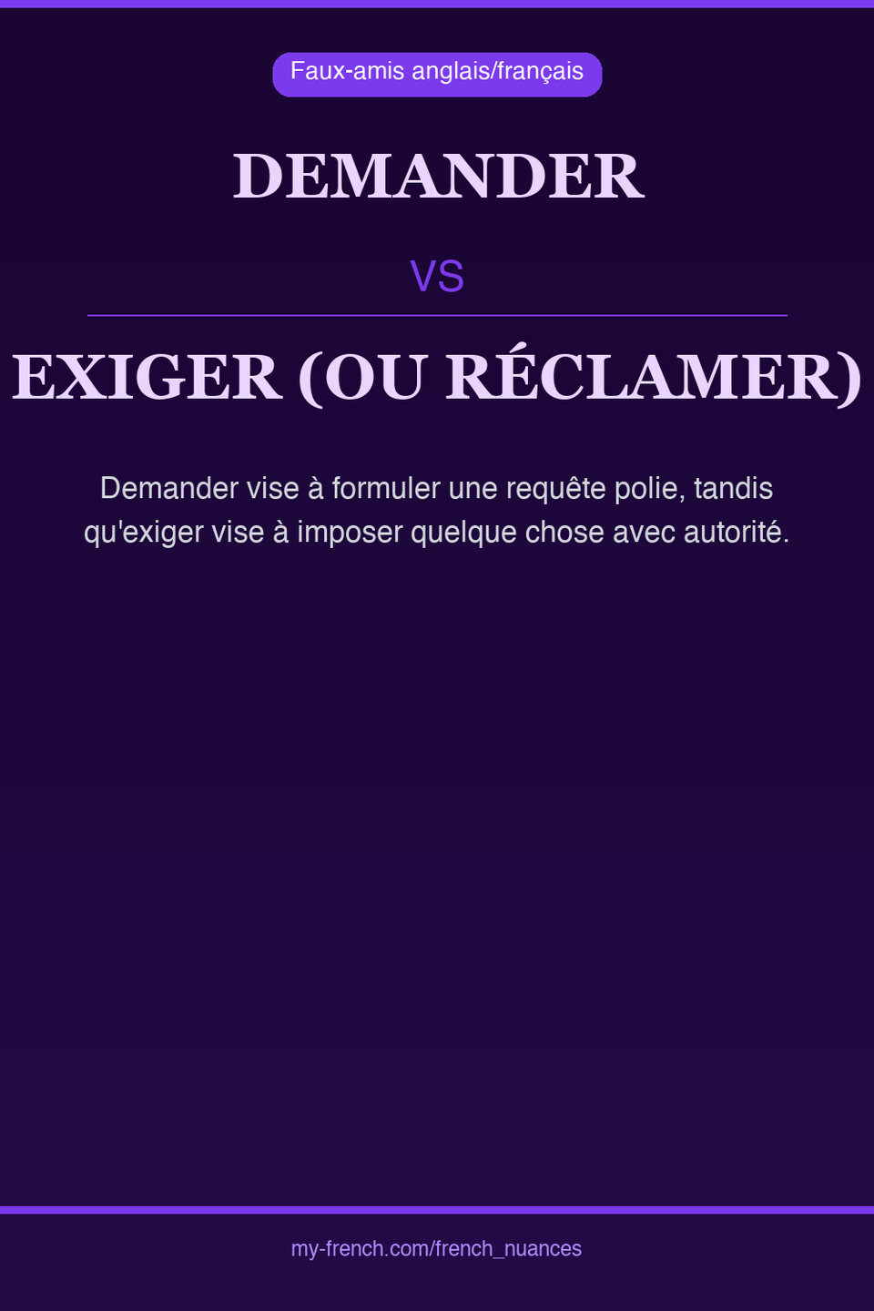 demander vs exiger (ou réclamer) : quelle nuance ?