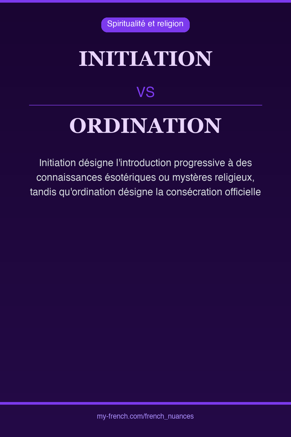 initiation vs ordination : quelle nuance ?
