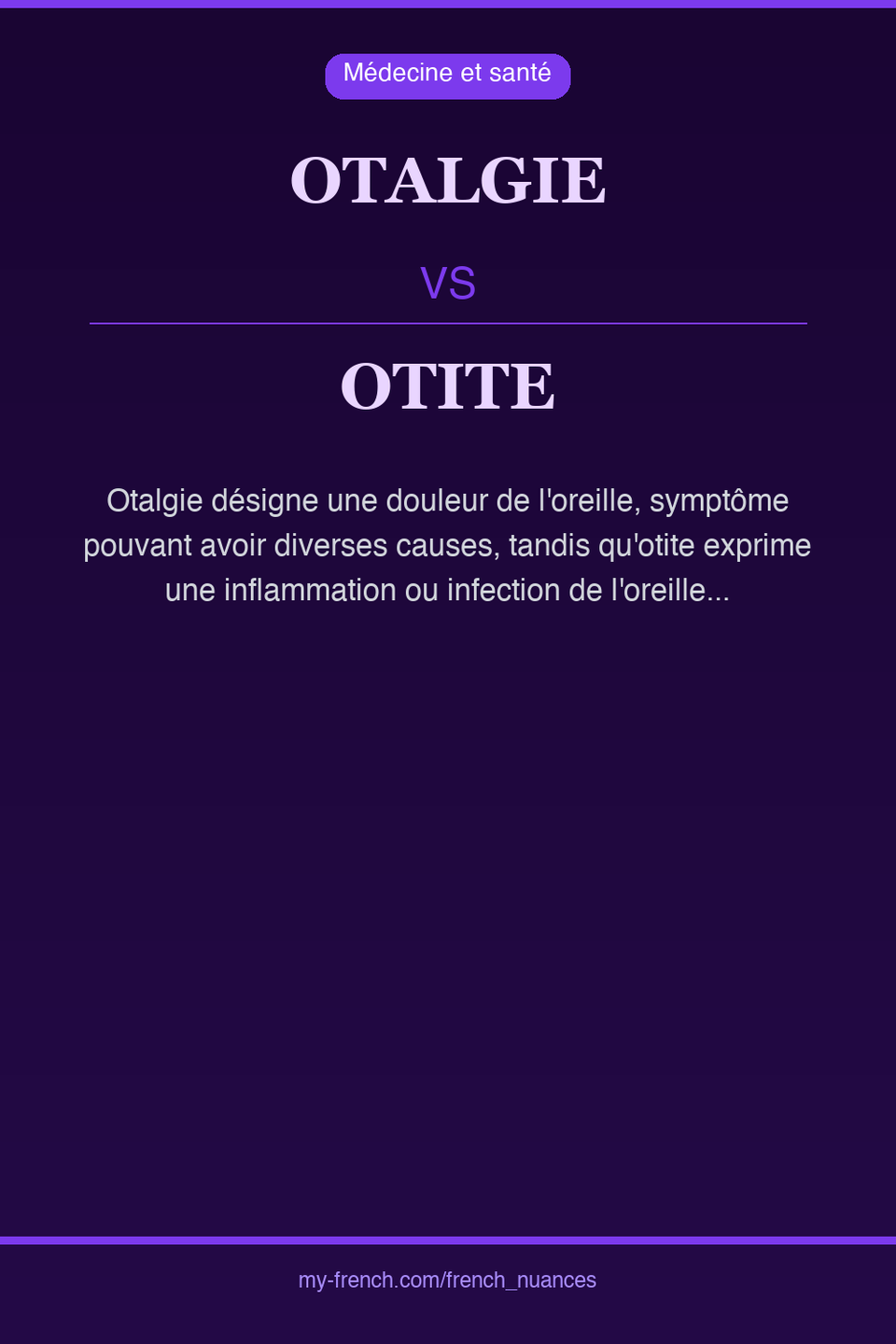 otalgie vs otite : quelle nuance ?