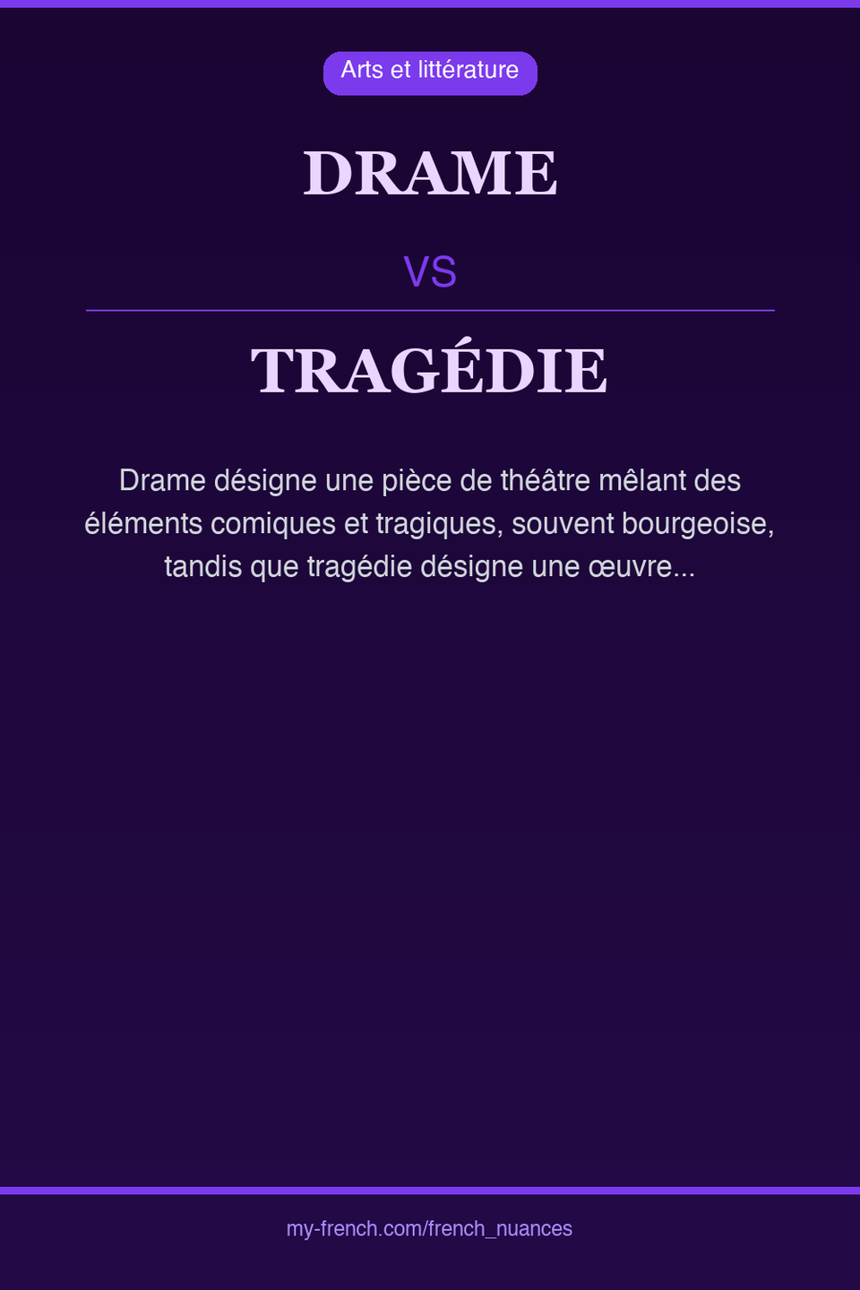 drame vs tragédie : quelle nuance ?