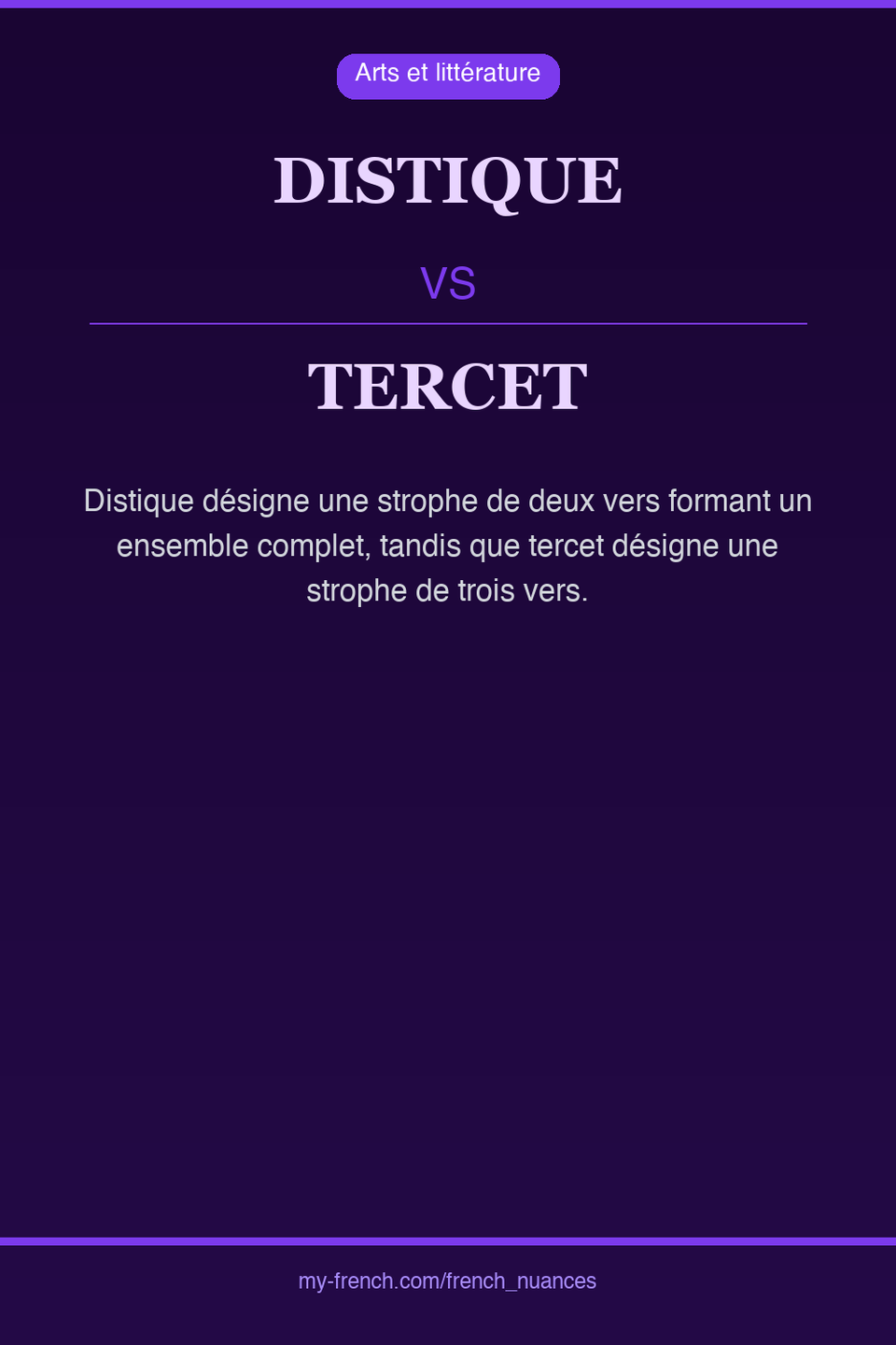distique vs tercet : quelle nuance ?
