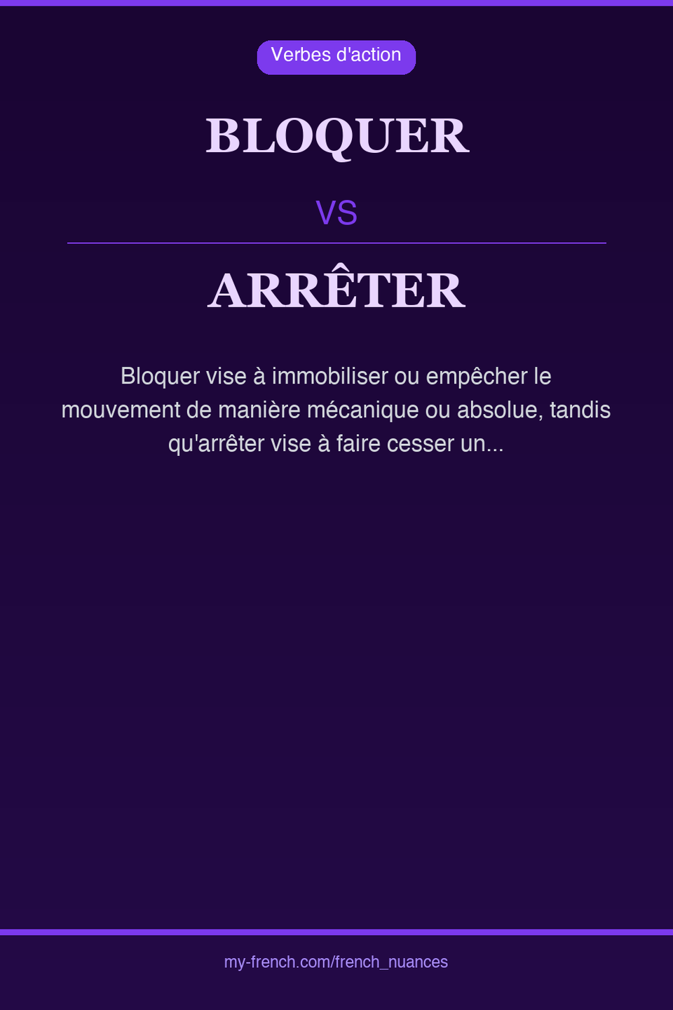 bloquer vs arrêter : quelle nuance ?