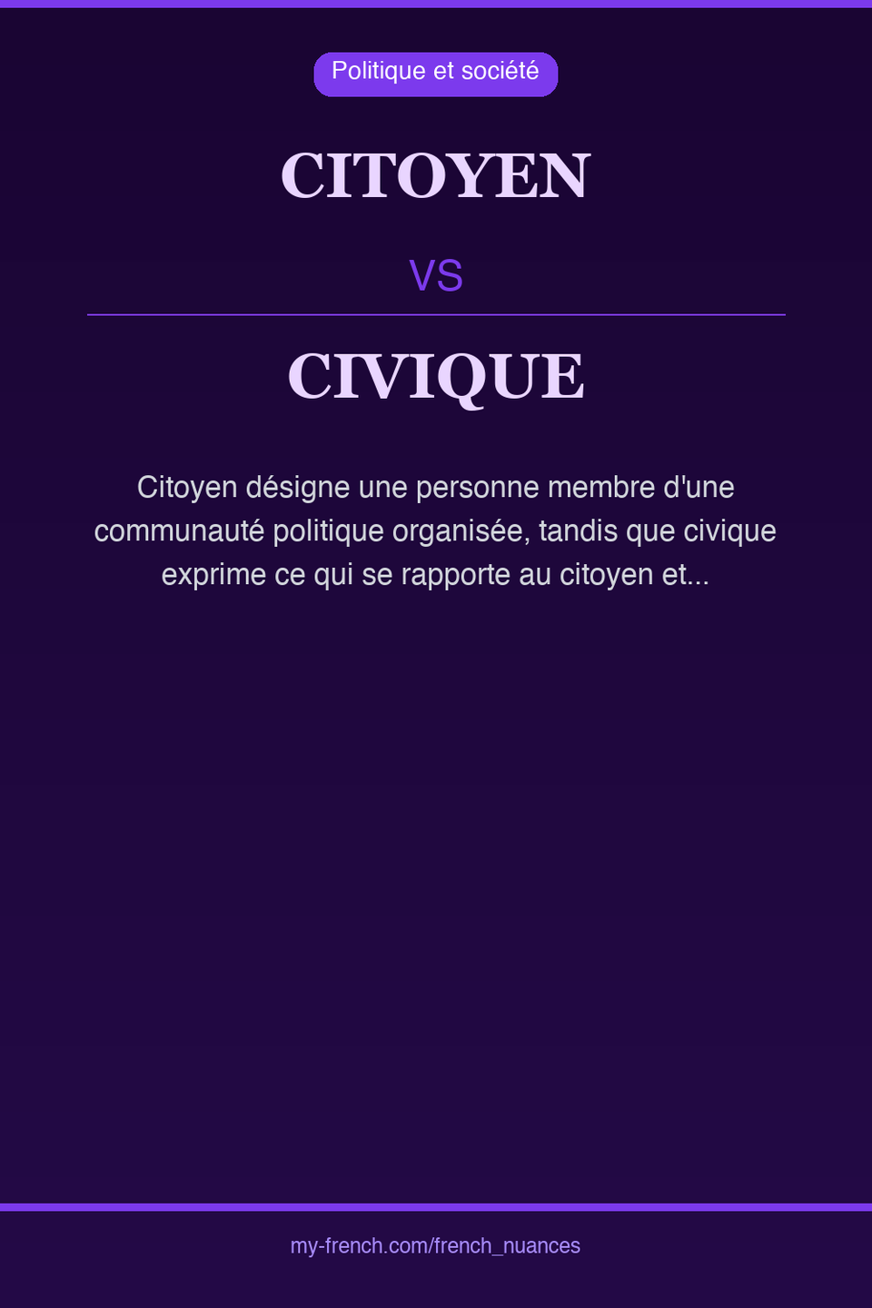citoyen vs civique : quelle nuance ?