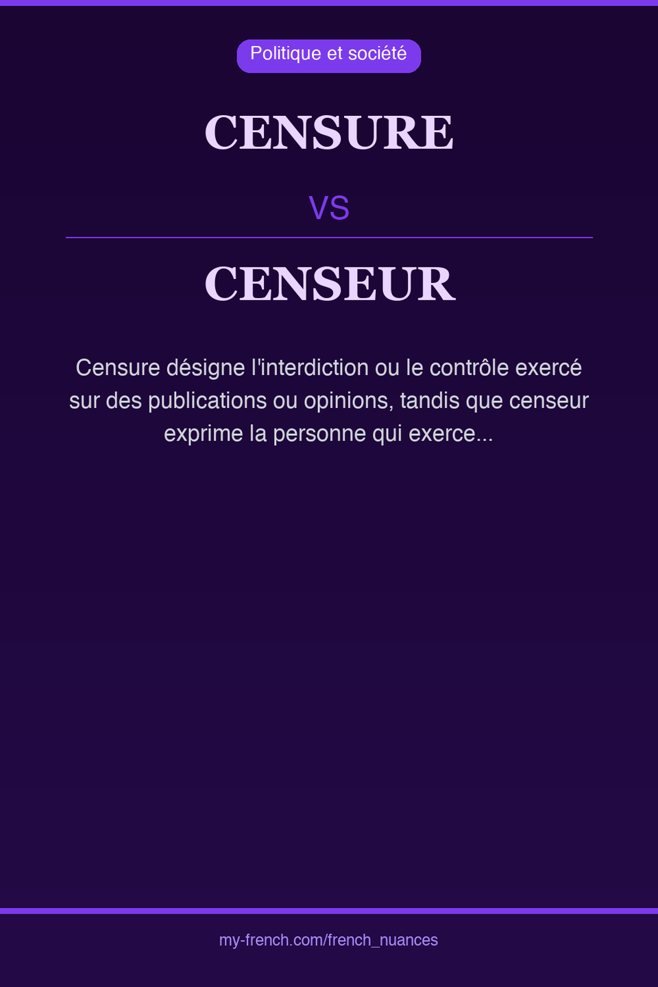 censure vs censeur : quelle nuance ?