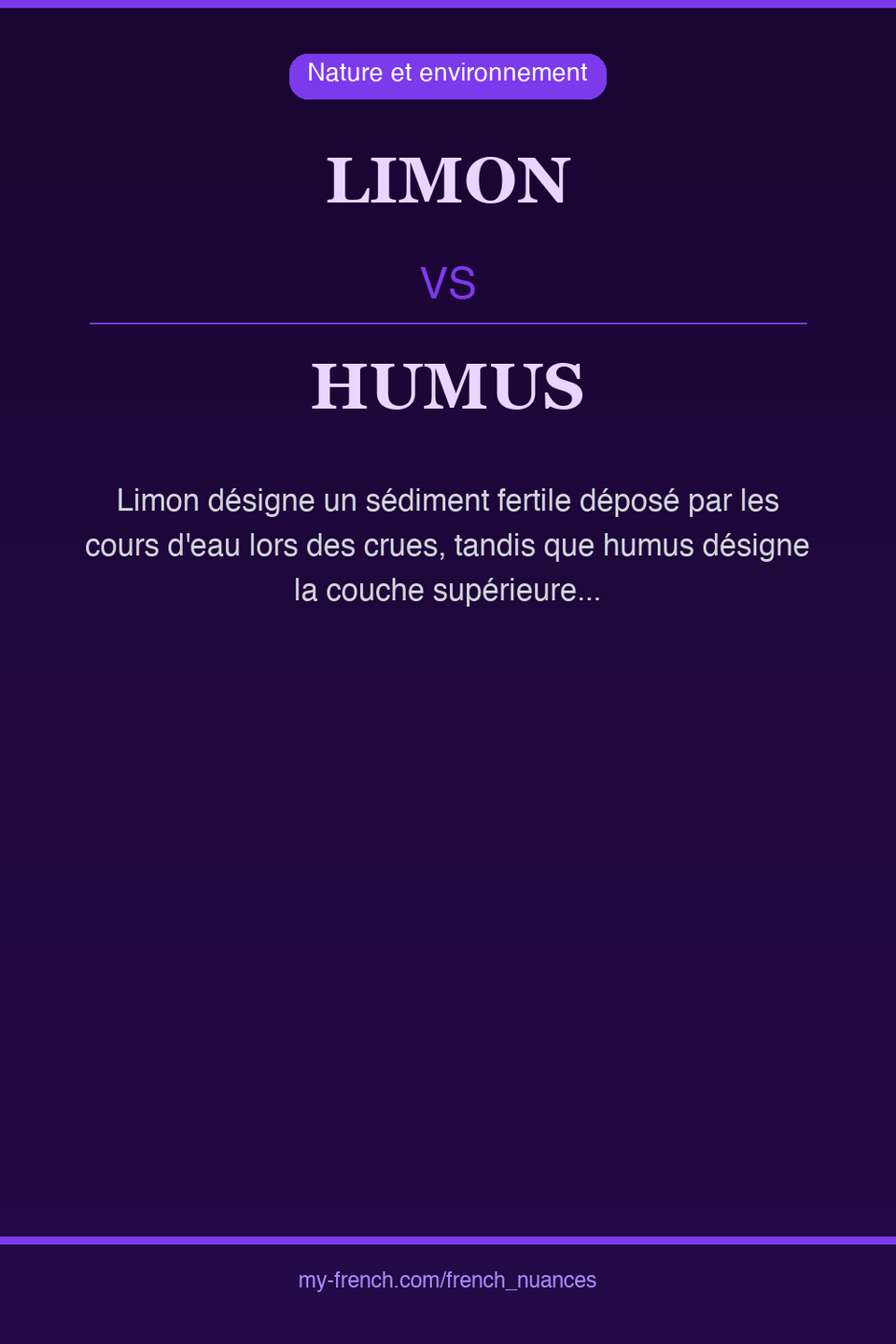 limon vs humus : quelle nuance ?