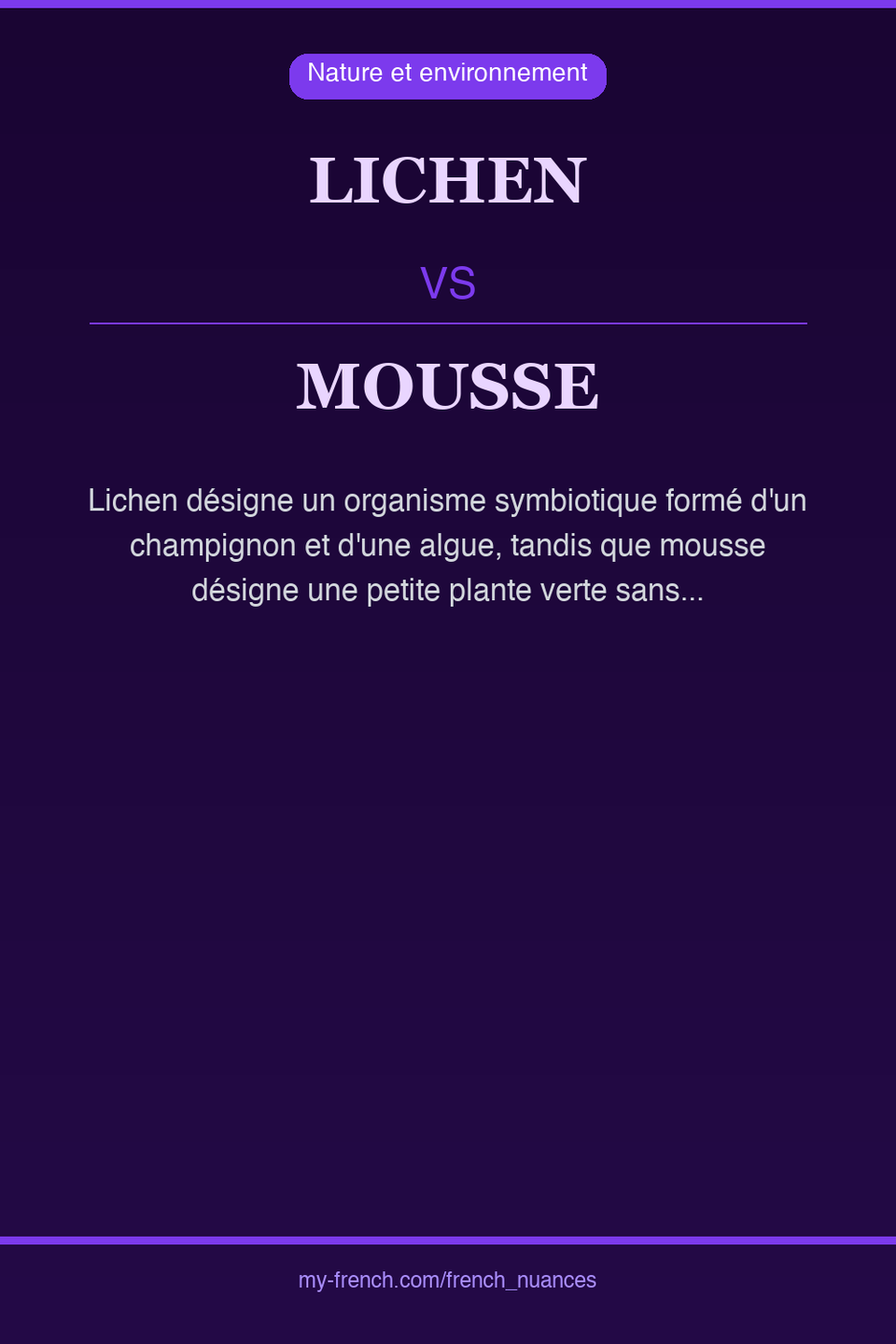 lichen vs mousse : quelle nuance ?