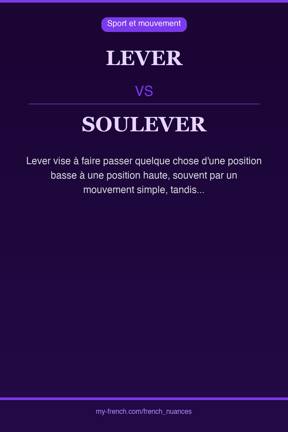 lever vs soulever : quelle nuance ?
