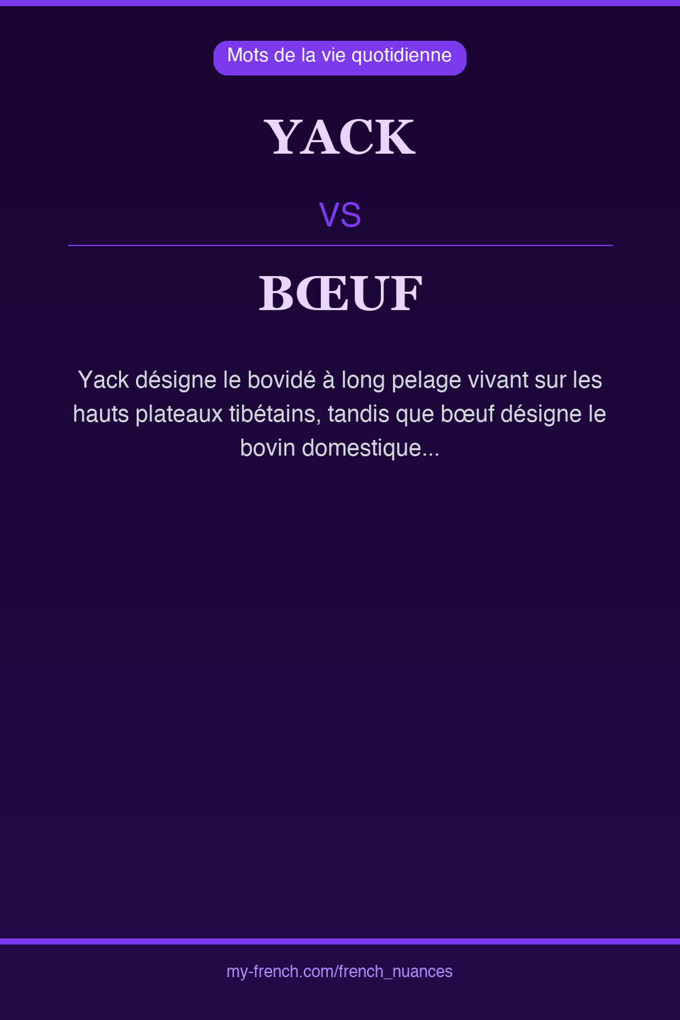 yack vs bœuf : quelle nuance ?
