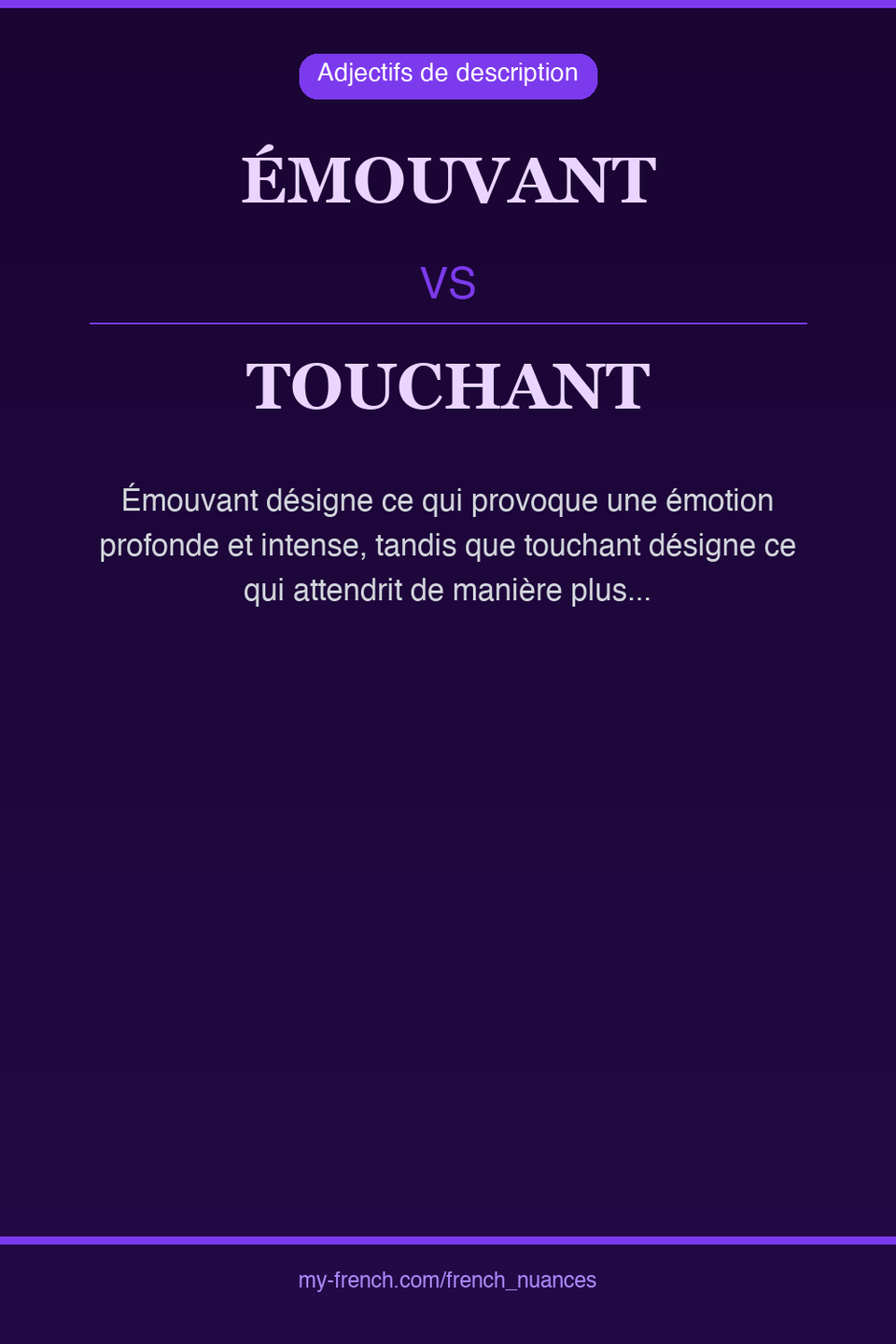 émouvant vs touchant : quelle nuance ?