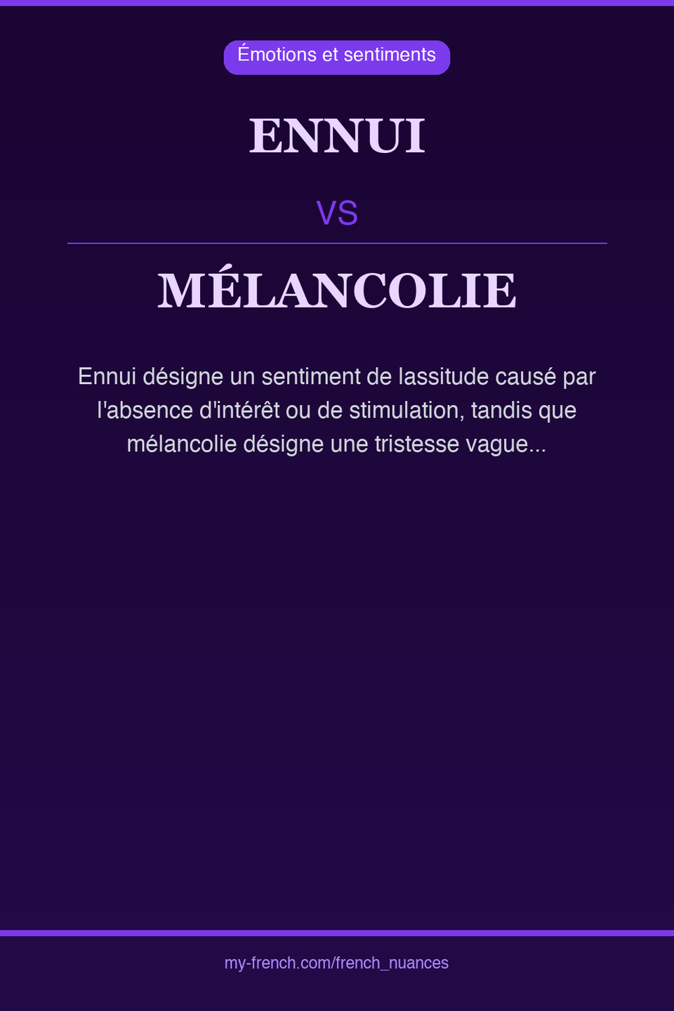 ennui vs mélancolie : quelle nuance ?