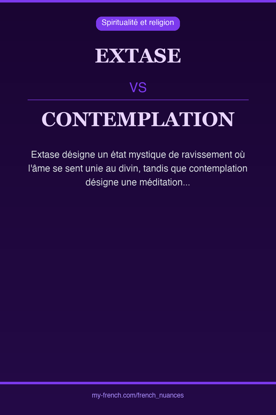 extase vs contemplation : quelle nuance ?