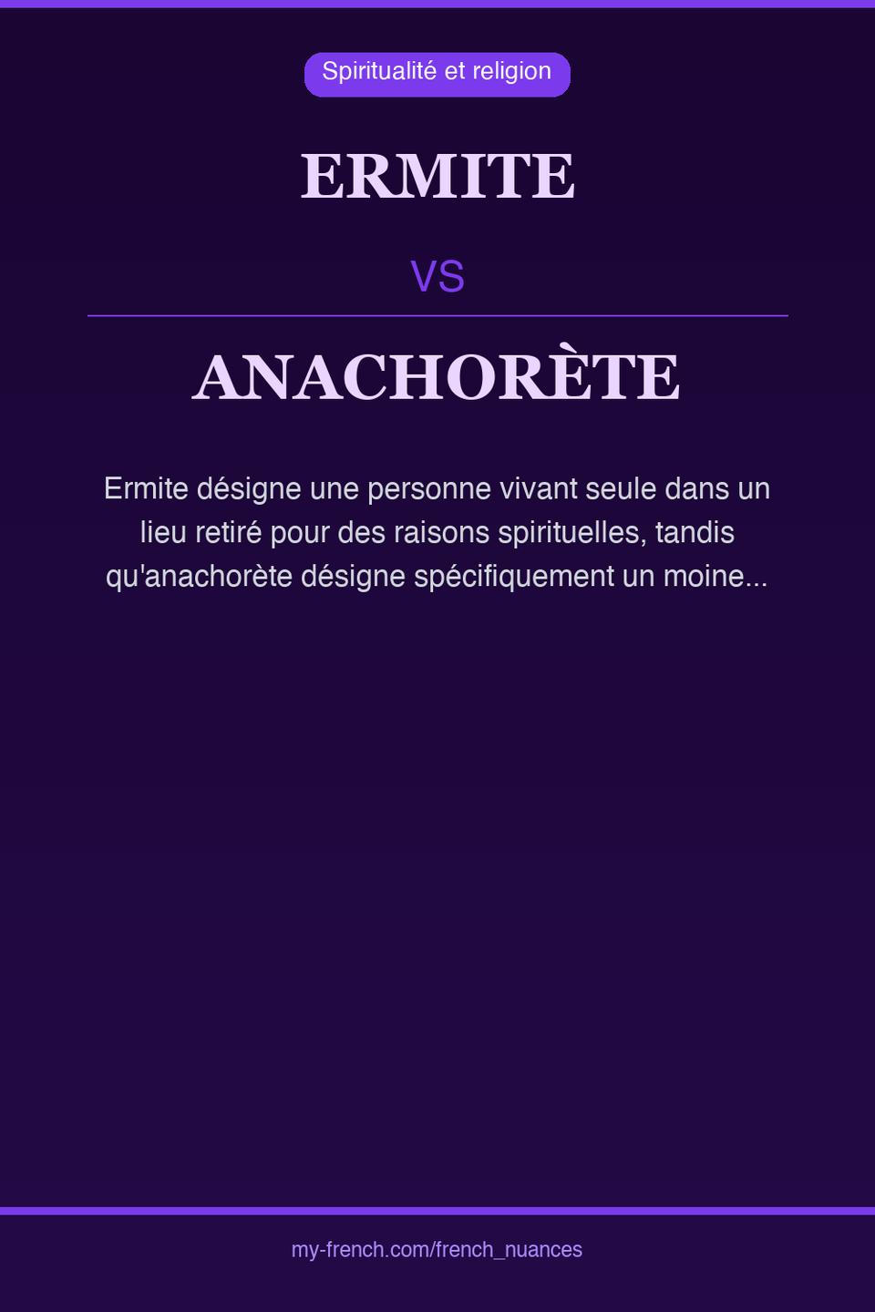 ermite vs anachorète : quelle nuance ?