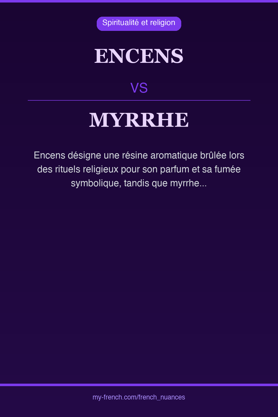 encens vs myrrhe : quelle nuance ?