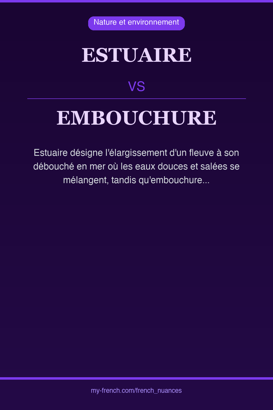 estuaire vs embouchure : quelle nuance ?