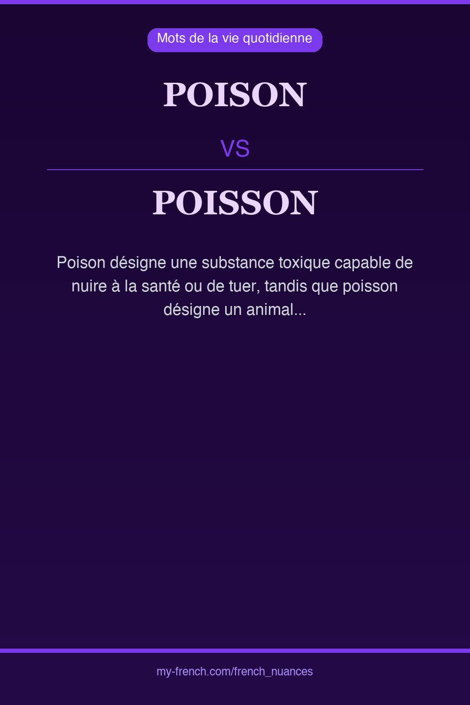 poison vs poisson : quelle nuance ?