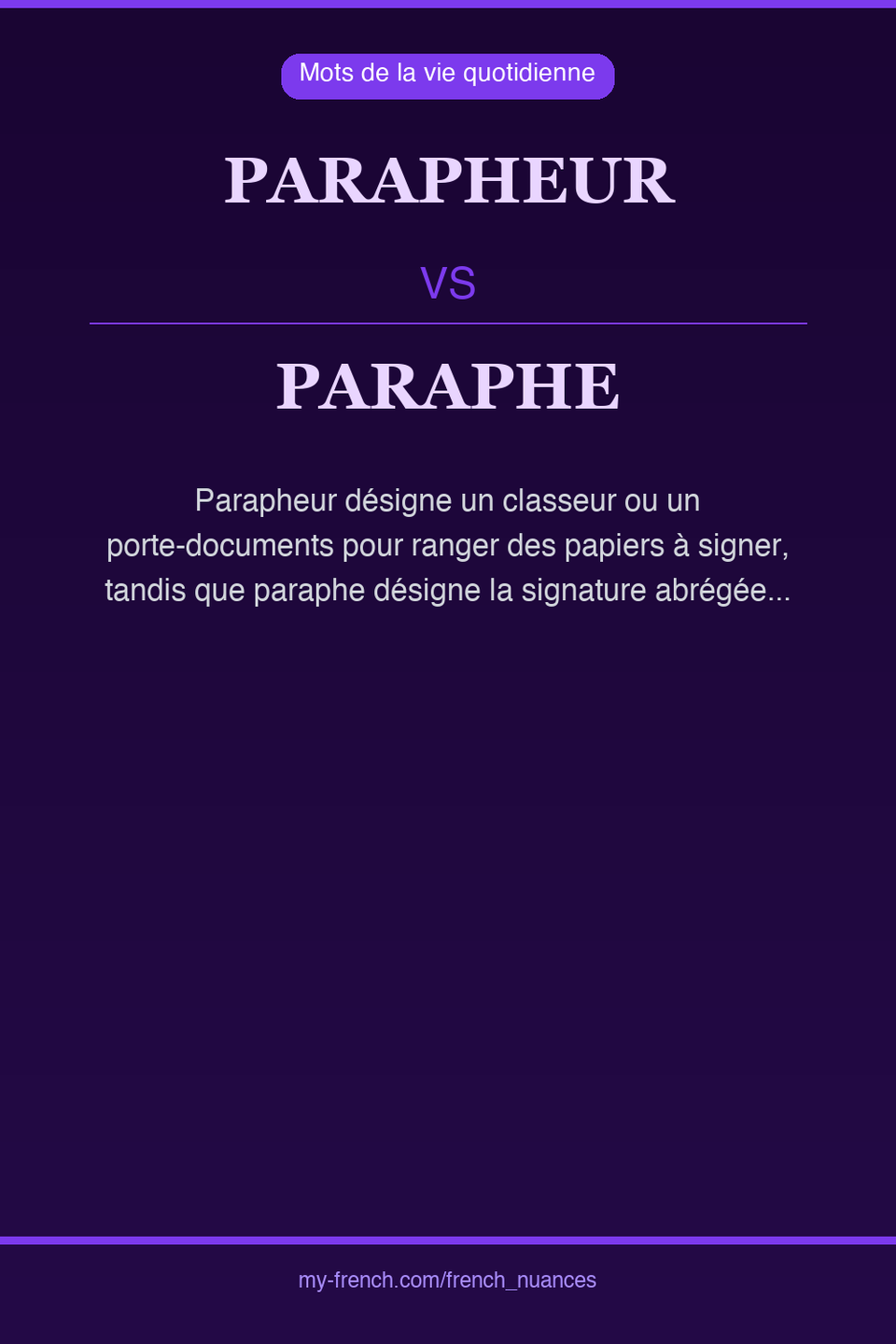 parapheur vs paraphe : quelle nuance ?