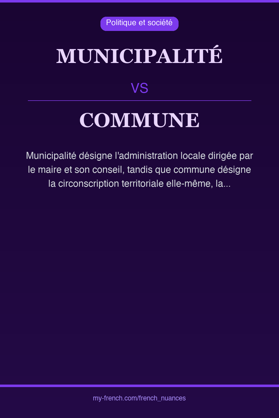 municipalité vs commune : quelle nuance ?