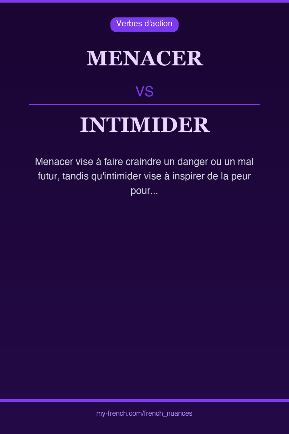 menacer vs intimider : quelle nuance ?