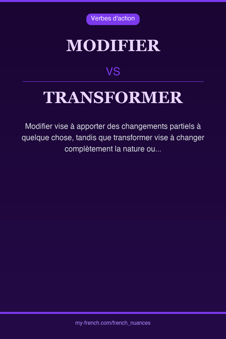 modifier vs transformer : quelle nuance ?