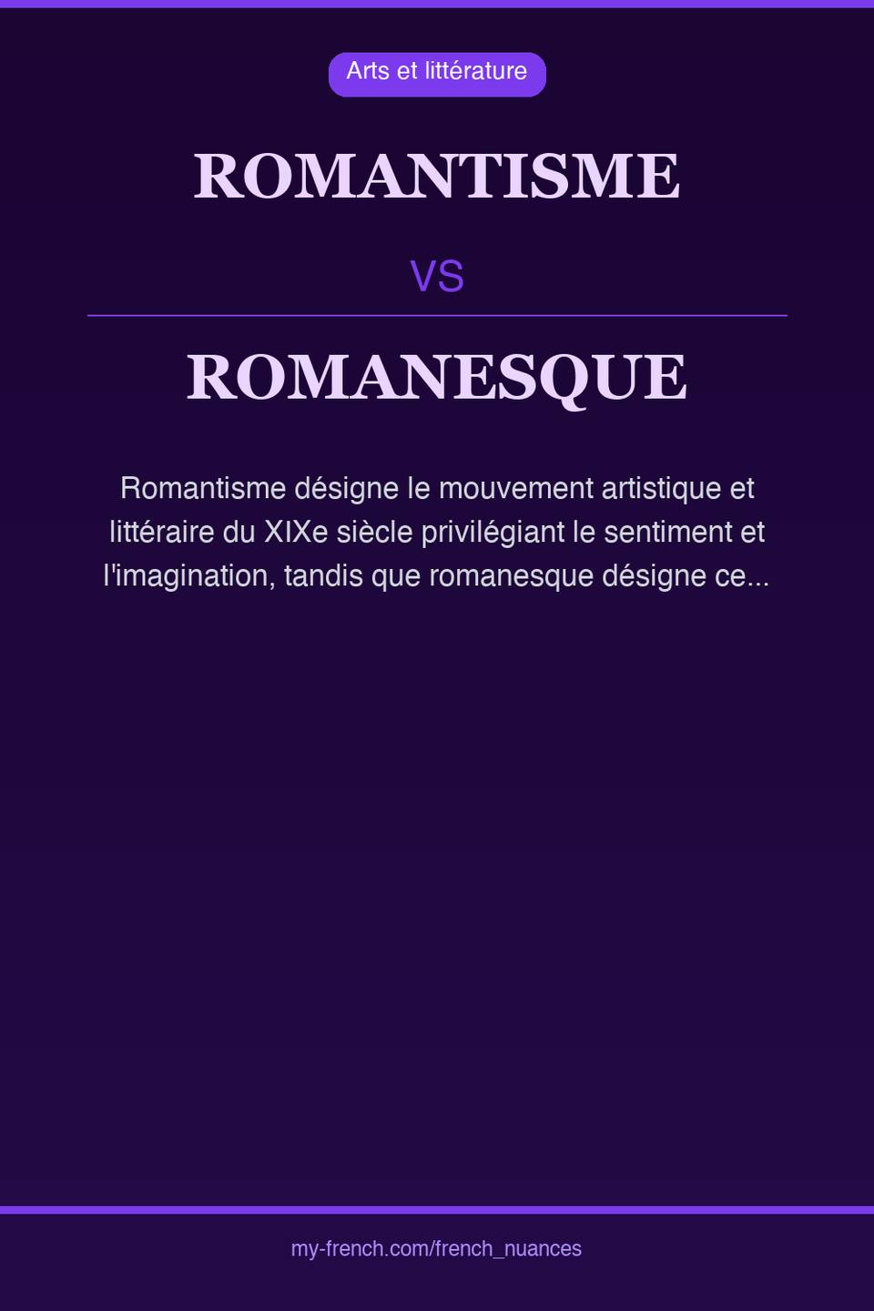 romantisme vs romanesque : quelle nuance ?