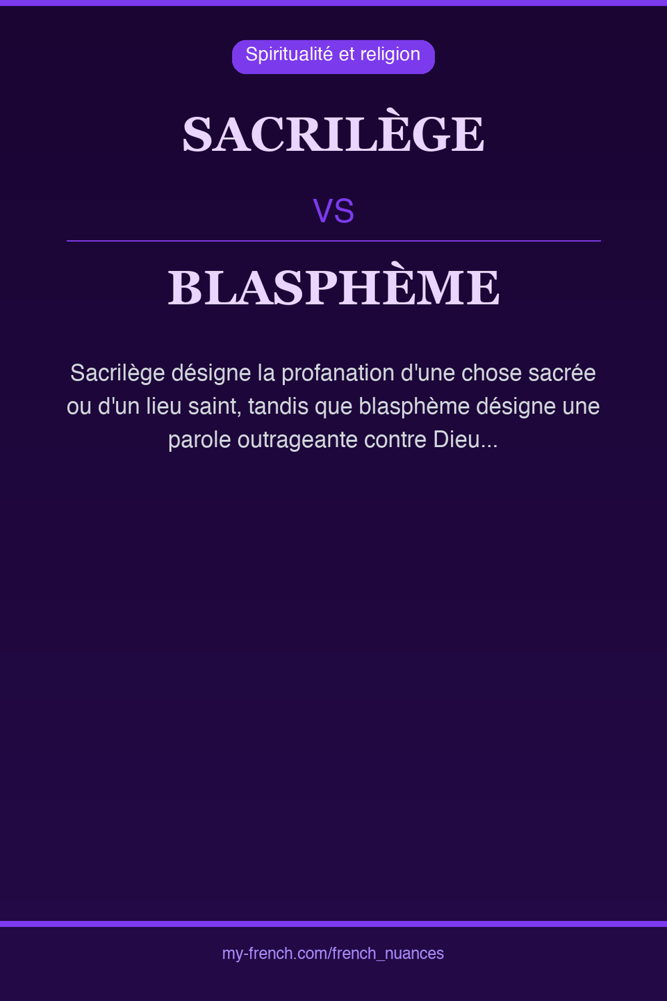 sacrilège vs blasphème : quelle nuance ?