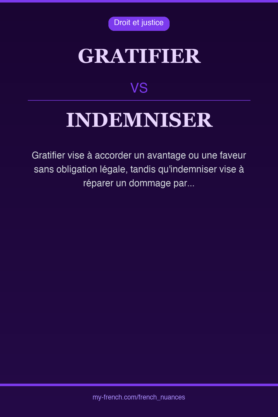 gratifier vs indemniser : quelle nuance ?