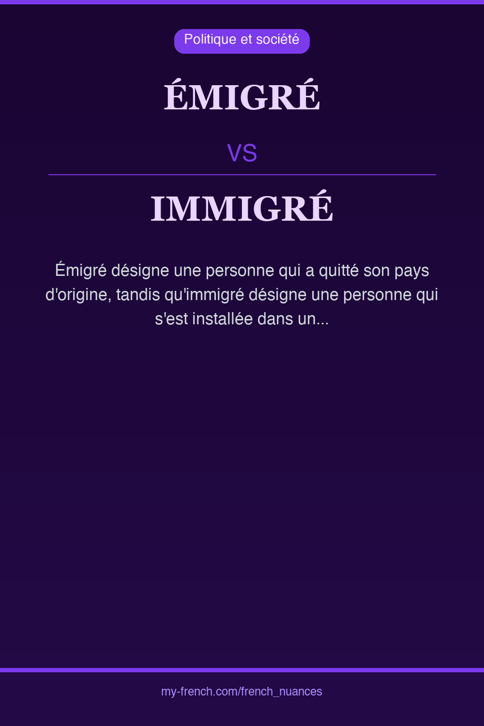 émigré vs immigré : quelle nuance ?