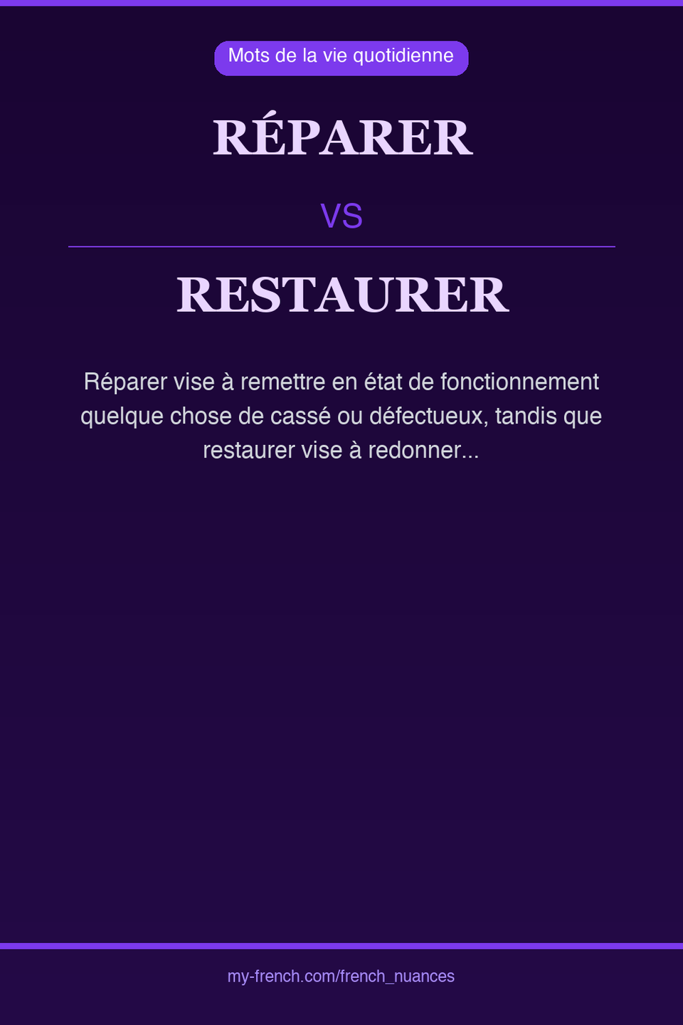 réparer vs restaurer : quelle nuance ?