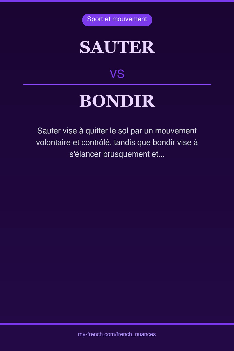 sauter vs bondir : quelle nuance ?