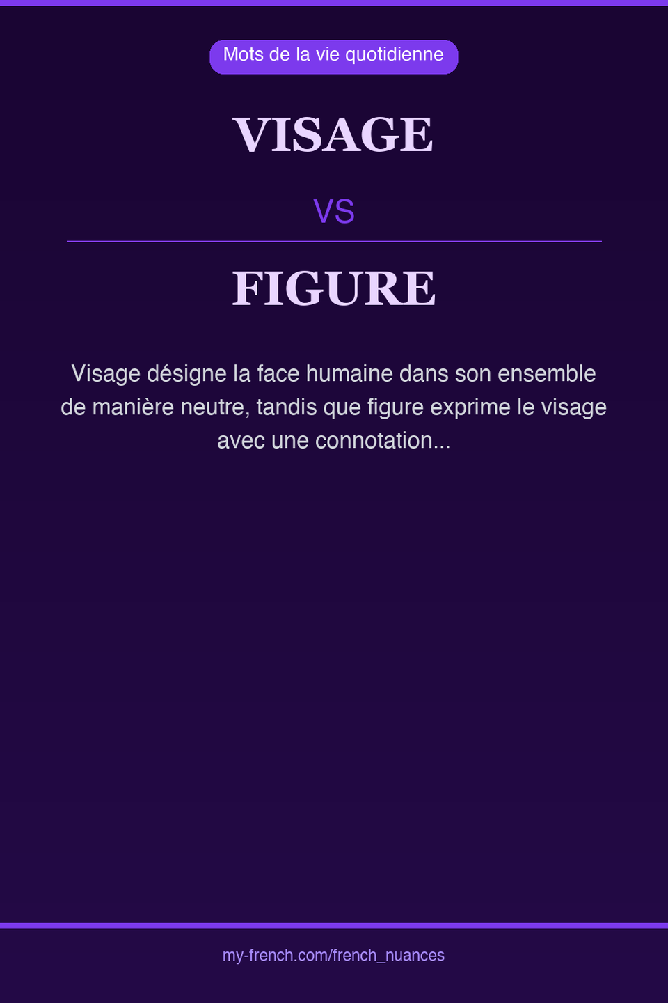 visage vs figure : quelle nuance ?