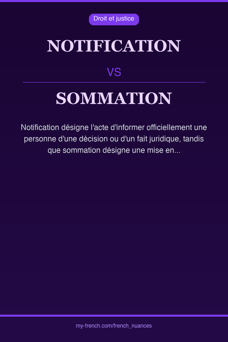 notification vs sommation : quelle nuance ?