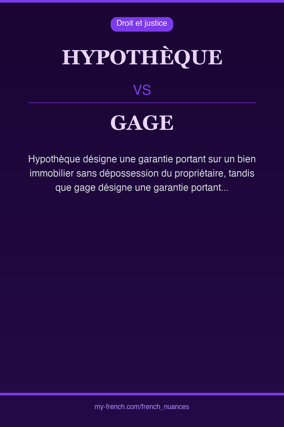 hypothèque vs gage : quelle nuance ?