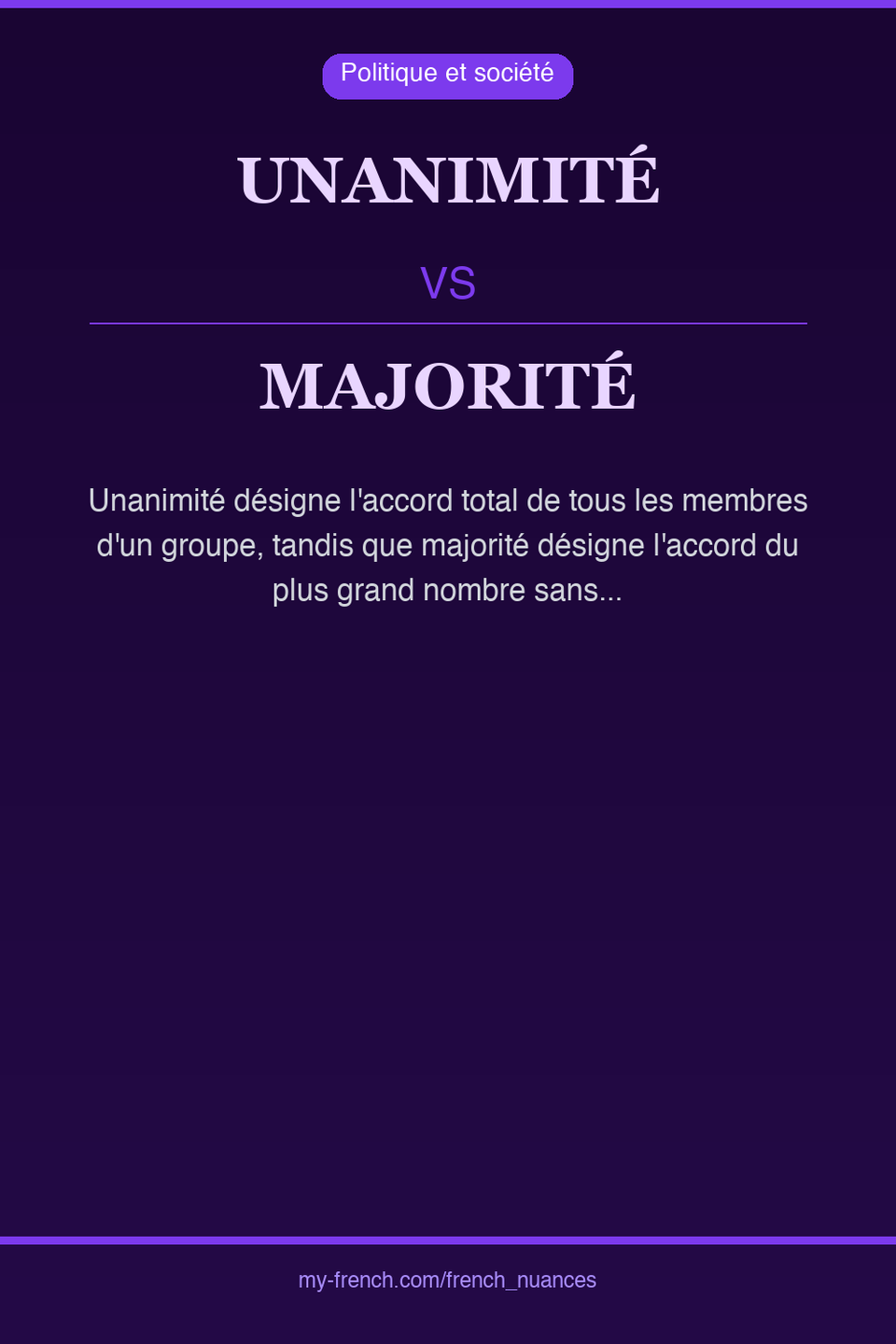unanimité vs majorité : quelle nuance ?