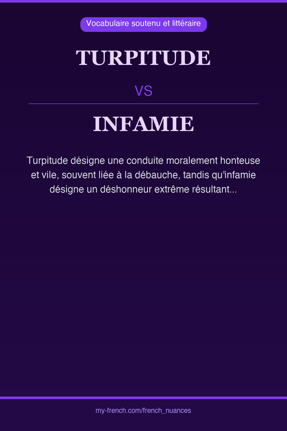 turpitude vs infamie : quelle nuance ?